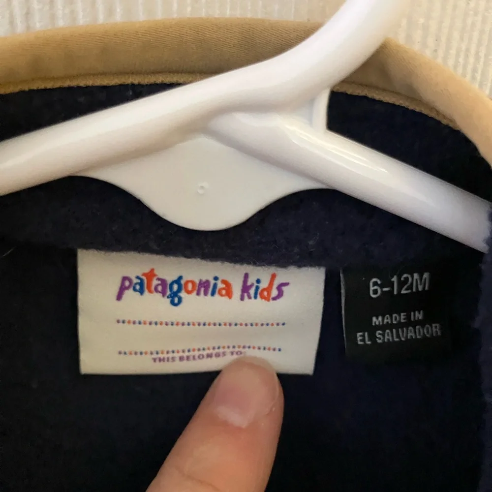 Patagonia Fleece Jacket Baby Boys 6-12 months